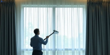 Commercial curtain steam cleaning service forestdale hotels offices