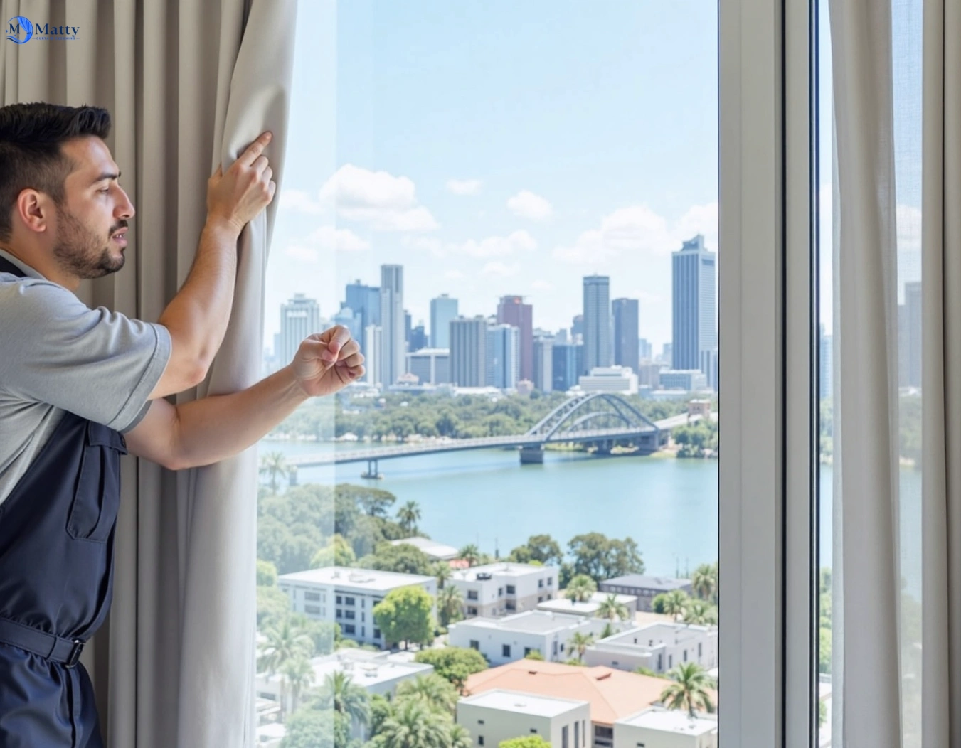Professional curtain steam cleaning service forestdale QLD by Matty Curtain Cleaning