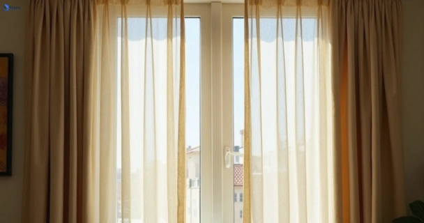 Dusty and dull curtains in forestdale before steam cleaning